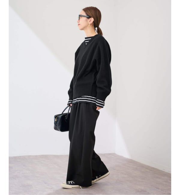 FRAMeWORK「ショルダースナップボーダーTee」|Tシャツ・カットソー|