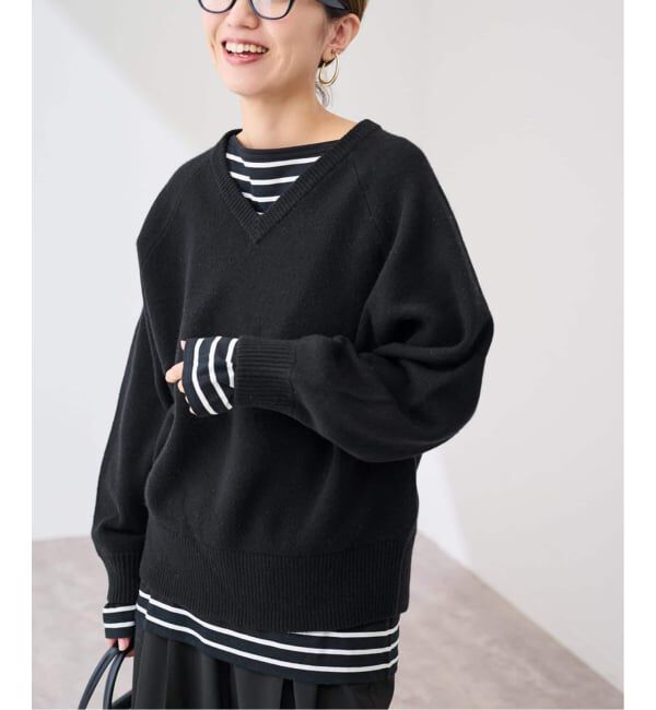 FRAMeWORK「ショルダースナップボーダーTee」|Tシャツ・カットソー|