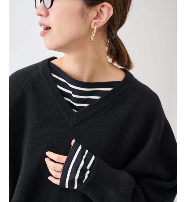 FRAMeWORK「ショルダースナップボーダーTee」|Tシャツ・カットソー|