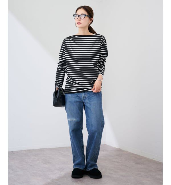 FRAMeWORK「ショルダースナップボーダーTee」|Tシャツ・カットソー|