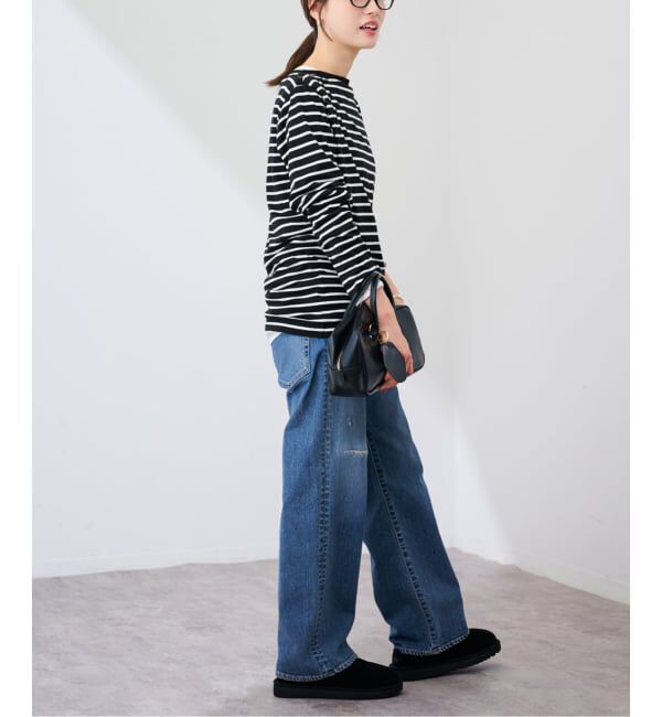 FRAMeWORK「ショルダースナップボーダーTee」|Tシャツ・カットソー|