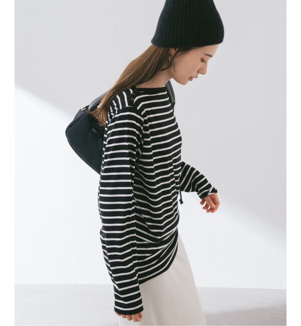 FRAMeWORK「ショルダースナップボーダーTee」|Tシャツ・カットソー|