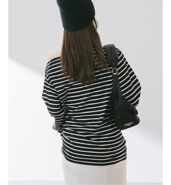 FRAMeWORK「ショルダースナップボーダーTee」|Tシャツ・カットソー|