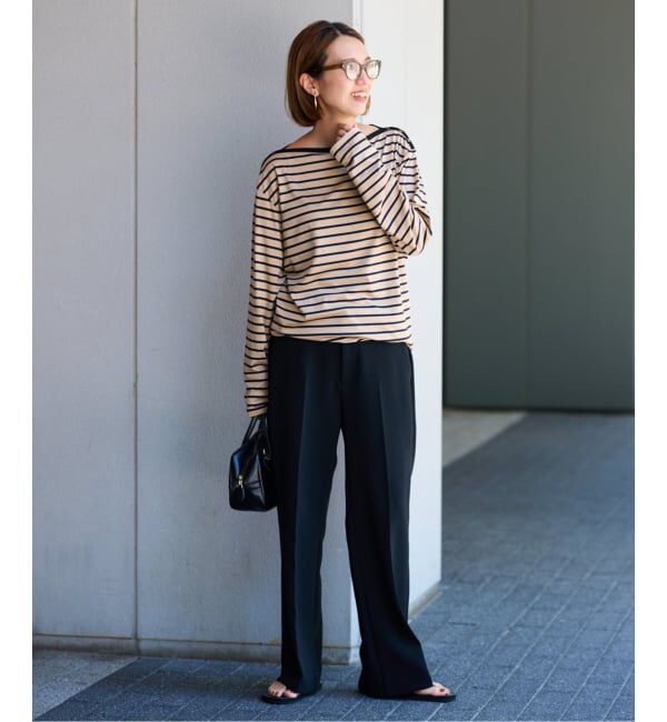 FRAMeWORK「ショルダースナップボーダーTee」|Tシャツ・カットソー|