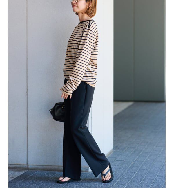 FRAMeWORK「ショルダースナップボーダーTee」|Tシャツ・カットソー|