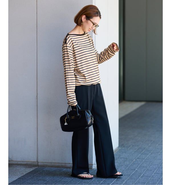 FRAMeWORK「ショルダースナップボーダーTee」|Tシャツ・カットソー|