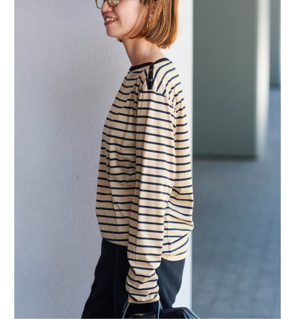 FRAMeWORK「ショルダースナップボーダーTee」|Tシャツ・カットソー|