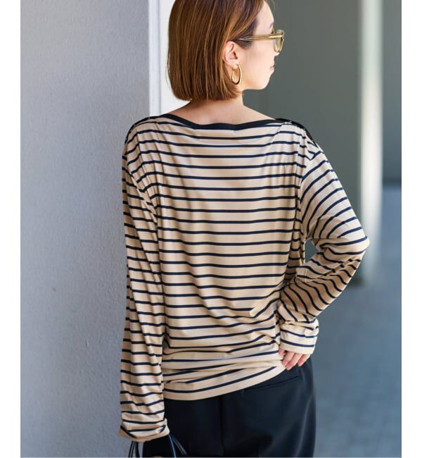 FRAMeWORK「ショルダースナップボーダーTee」|Tシャツ・カットソー|