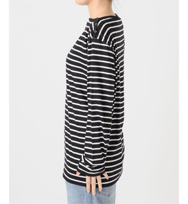 FRAMeWORK「ショルダースナップボーダーTee」|Tシャツ・カットソー|