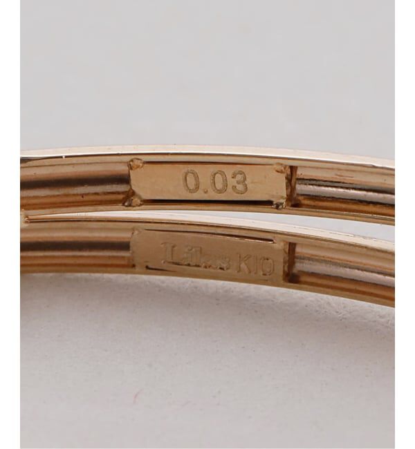 Lilas by Spick&Span「ダイヤサンド2ラインイヤーカフ K10（片耳）」|イヤーカフ|