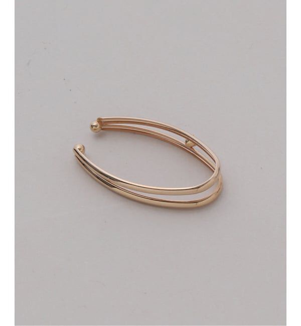 Lilas by Spick&Span「ダイヤサンド2ラインイヤーカフ K10（片耳）」|イヤーカフ|