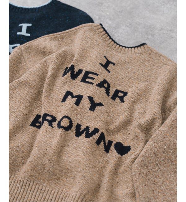 Spick and Span「《WEB限定 / 追加2》ロゴインターシャニット」|ニット・セーター|ブラウン D