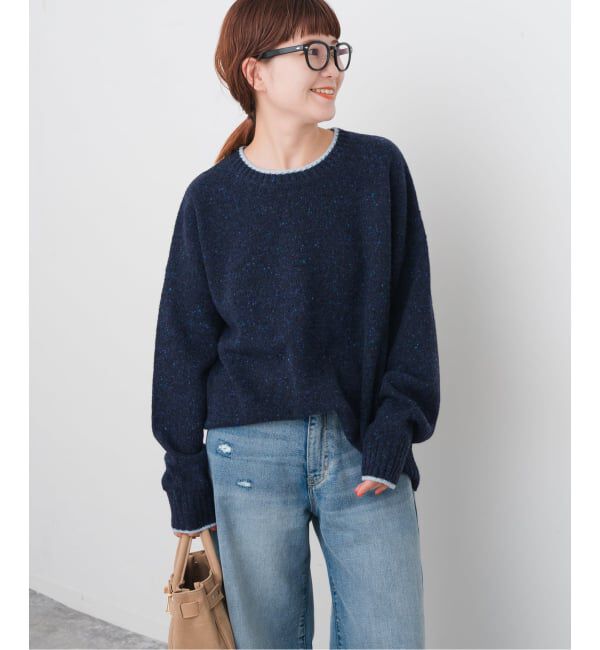 Spick and Span「《WEB限定 / 追加2》ロゴインターシャニット」|ニット・セーター|