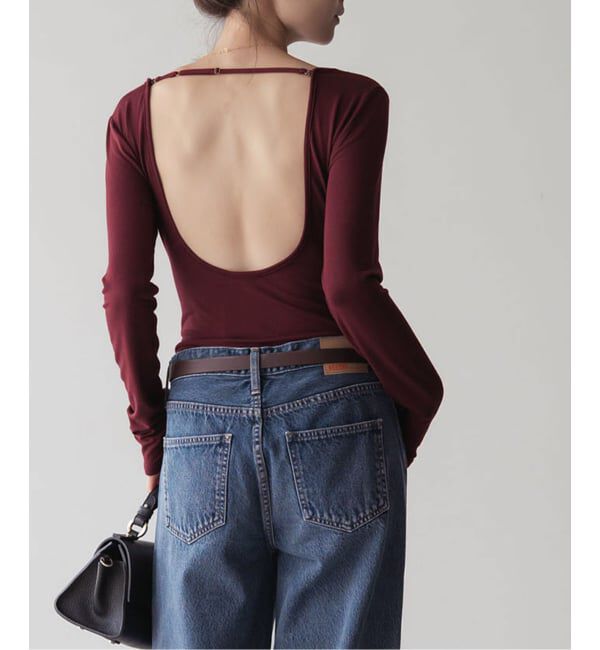 NOBLE「determ/デターム Scoop-Neck Bodysuit」|インナー|