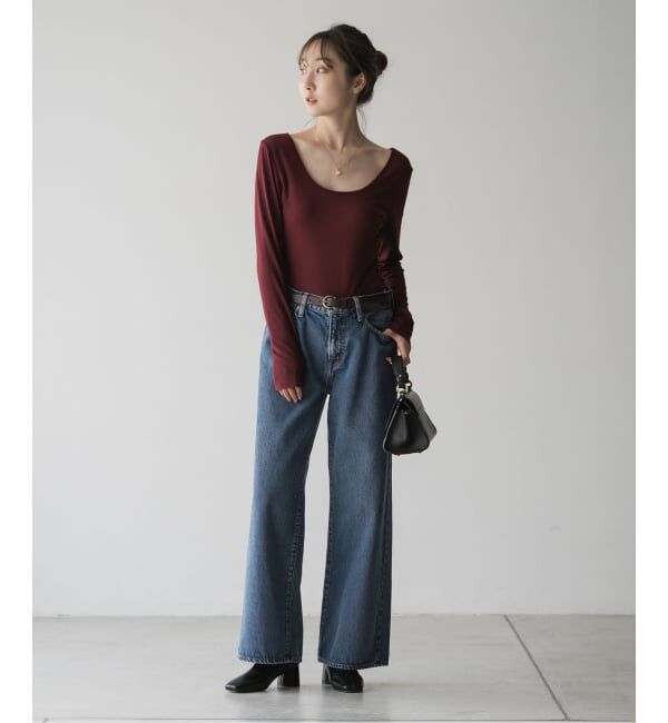 NOBLE「determ/デターム Scoop-Neck Bodysuit」|インナー|