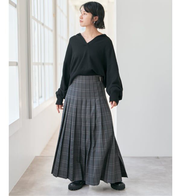 Spick and Span「ベルテッドプリーツスカート」|スカート|