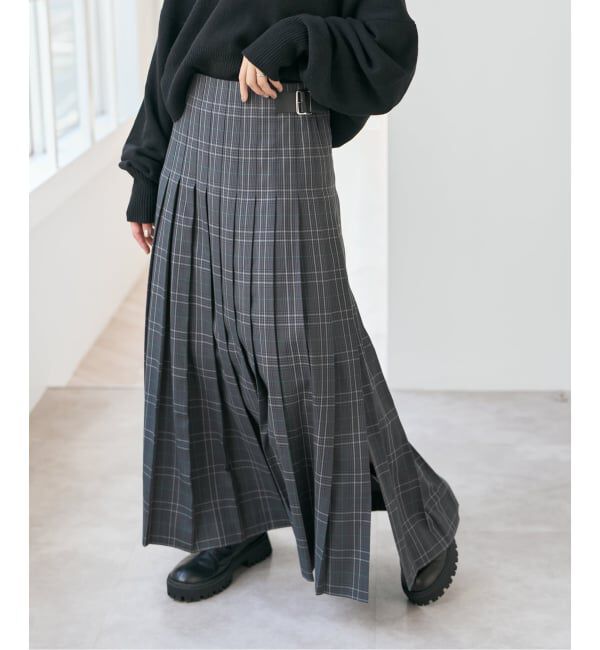 Spick and Span「ベルテッドプリーツスカート」|スカート|