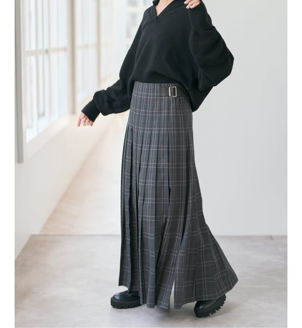 Spick and Span「ベルテッドプリーツスカート」|スカート|