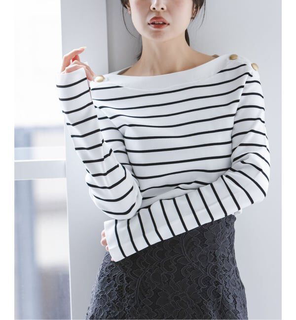 NOBLE「ショルダーボタンニットプルオーバー」|ニット・セーター|