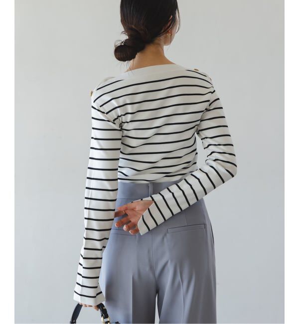 NOBLE「ショルダーボタンニットプルオーバー」|ニット・セーター|