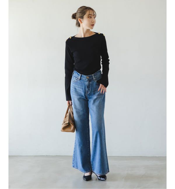 NOBLE「ショルダーボタンニットプルオーバー」|ニット・セーター|