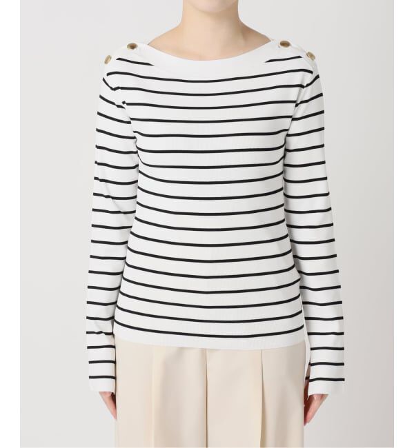 NOBLE「ショルダーボタンニットプルオーバー」|ニット・セーター|