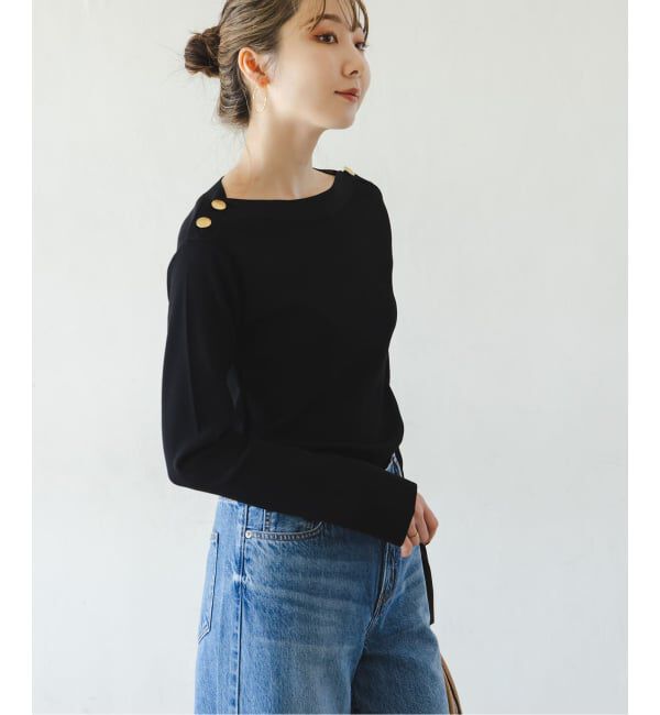 NOBLE「ショルダーボタンニットプルオーバー」|ニット・セーター|