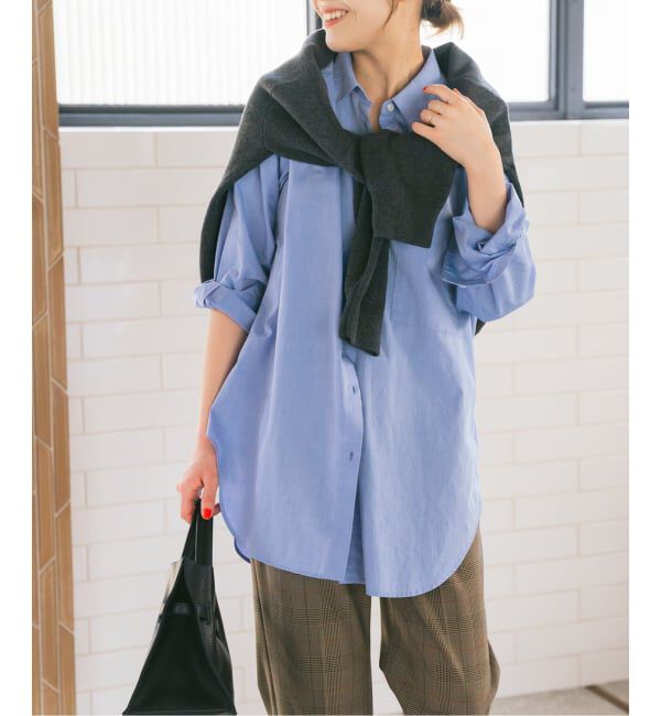 Spick and Span「《追加》50コットンオーバーシャツ」|シャツ・ブラウス|