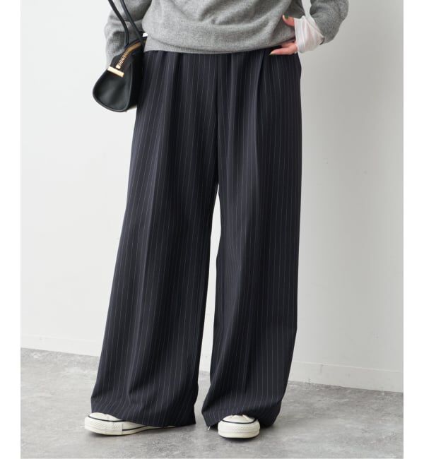 Spick and Span「TWストライプイージーパンツ」|スラックス|