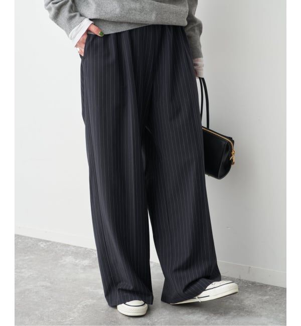 Spick and Span「TWストライプイージーパンツ」|スラックス|