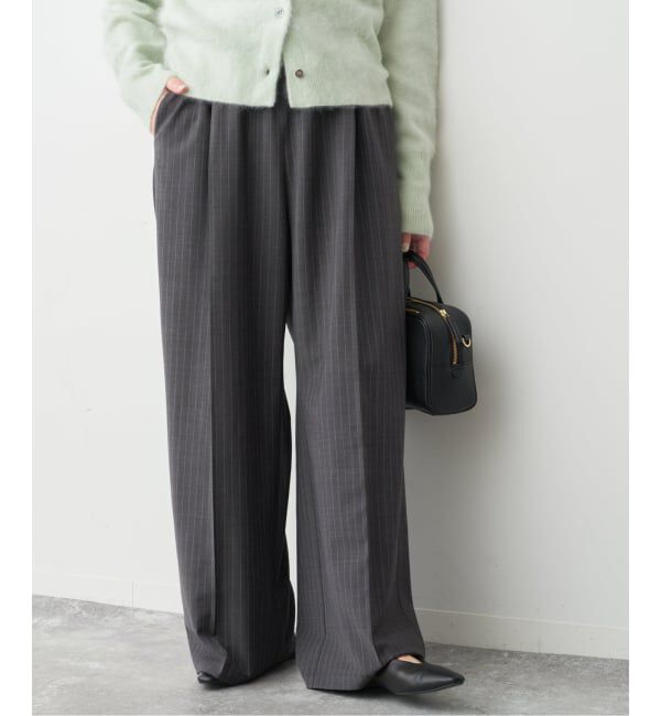 Spick and Span「TWストライプイージーパンツ」|スラックス|