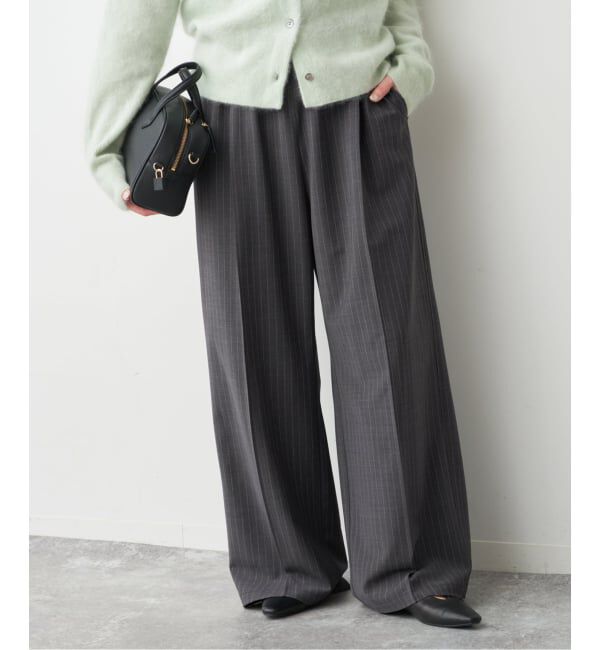 Spick and Span「TWストライプイージーパンツ」|スラックス|