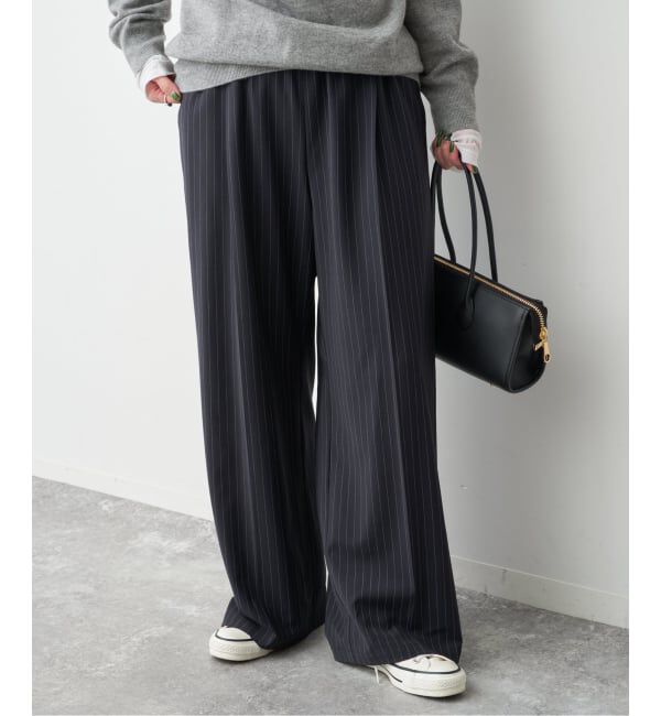 Spick and Span「TWストライプイージーパンツ」|スラックス|