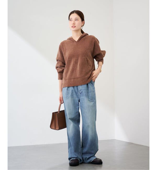 FRAMeWORK「ショートモールニットフーディ」|ニット・セーター|