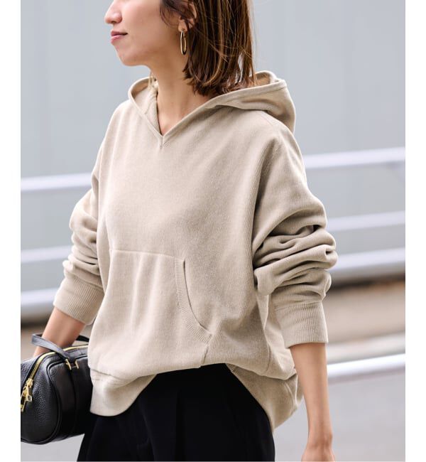 FRAMeWORK「ショートモールニットフーディ」|ニット・セーター|