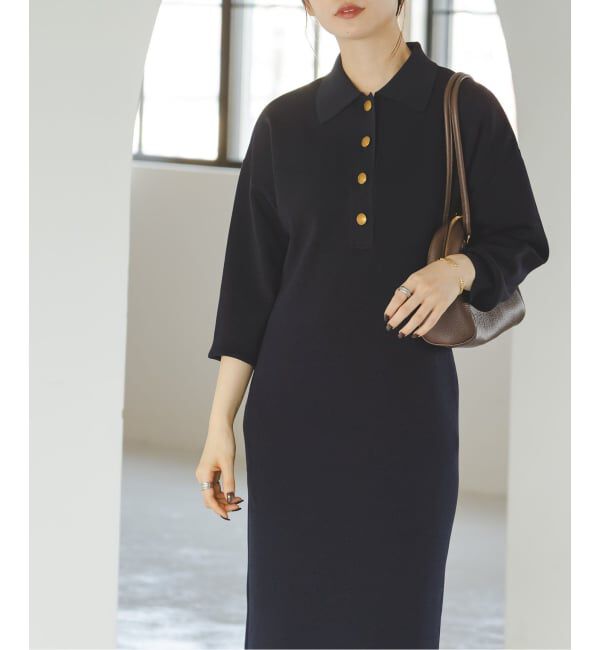 NOBLE「《追加》ポロシャツニットワンピース 2」|ワンピース|