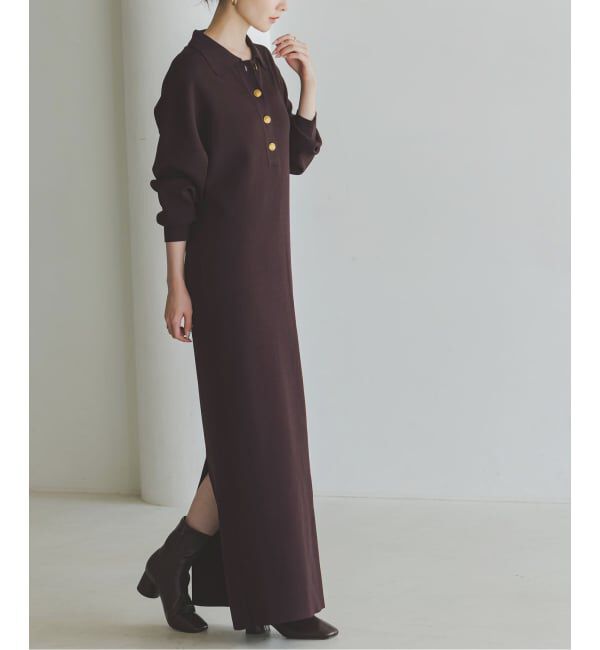 NOBLE「《追加》ポロシャツニットワンピース 2」|ワンピース|