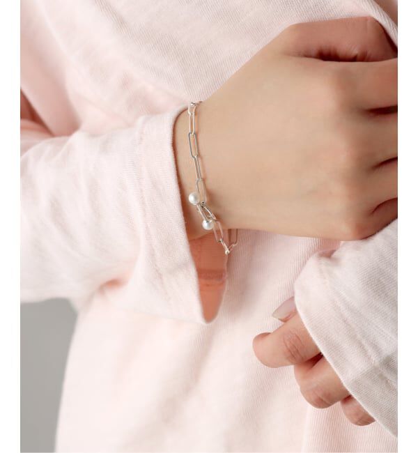Spick and Span「【SAMH by LILAS】パールTバークリップチェーンブレスレット SV」|ブレスレット・バングル|
