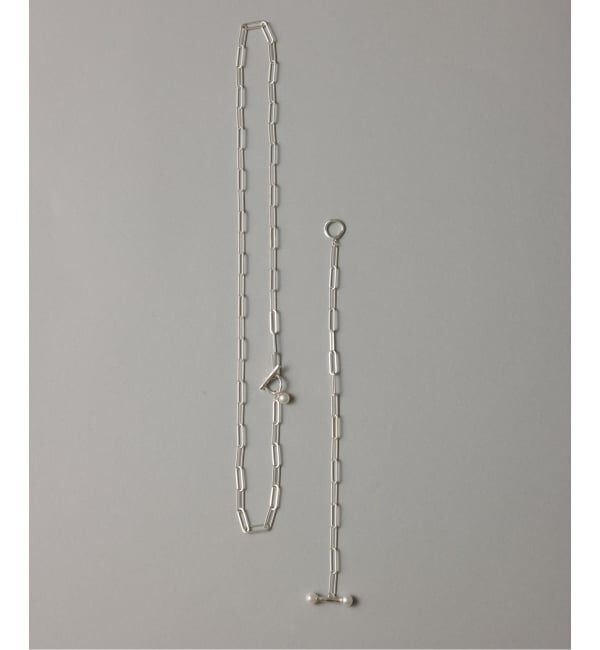 Spick and Span「【SAMH by LILAS】パールTバークリップチェーンブレスレット SV」|ブレスレット・バングル|