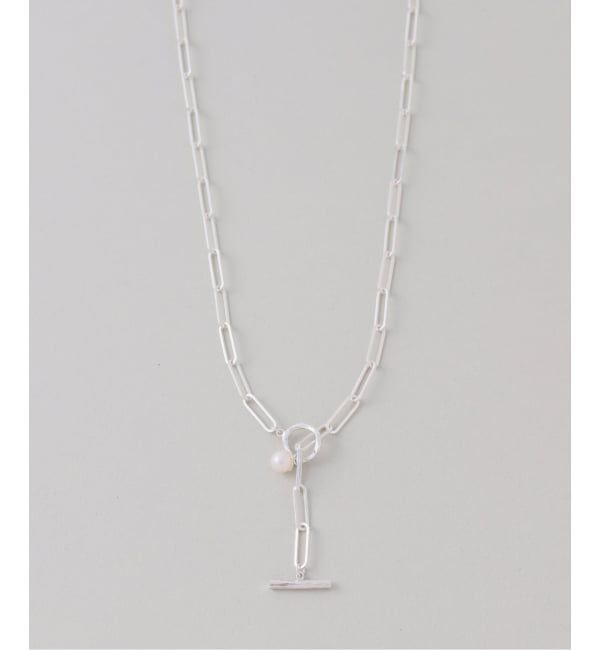 Spick and Span「【SAMH by LILAS】パールTバークリップチェーンネックレス SV」|ネックレス|