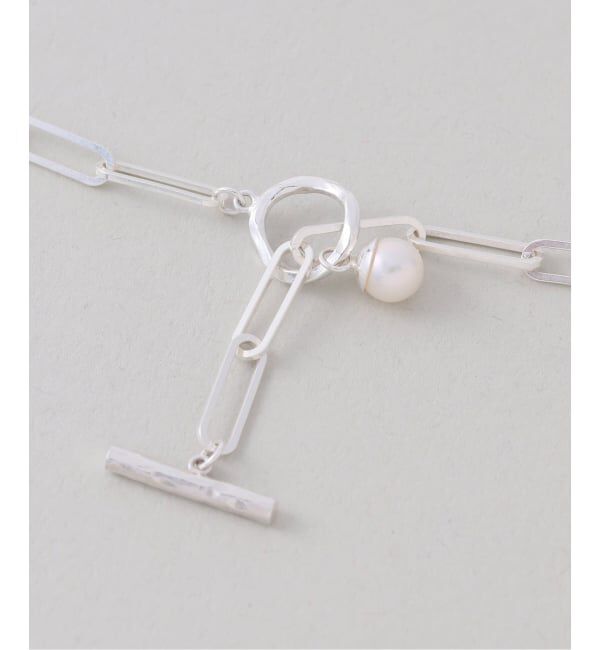 Spick and Span「【SAMH by LILAS】パールTバークリップチェーンネックレス SV」|ネックレス|
