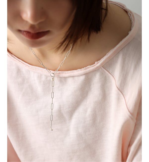 Spick and Span「【SAMH by LILAS】パールTバークリップチェーンネックレス SV」|ネックレス|