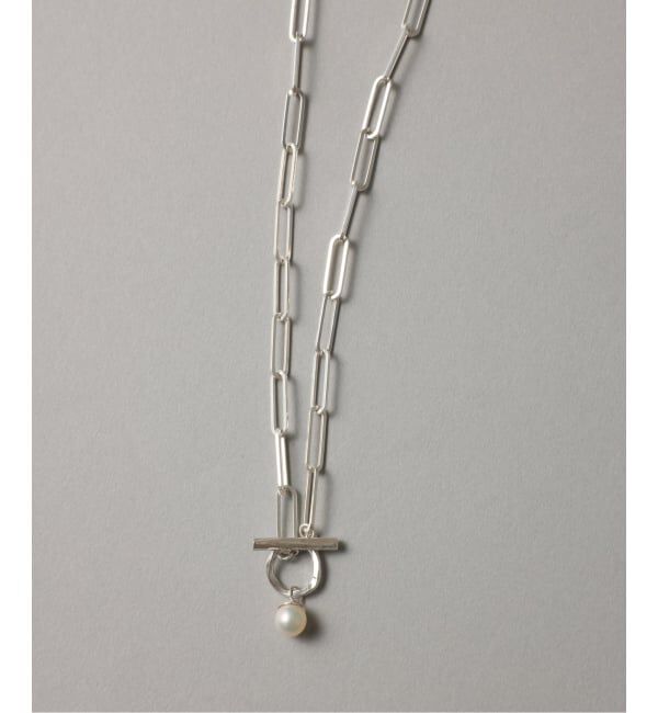 Spick and Span「【SAMH by LILAS】パールTバークリップチェーンネックレス SV」|ネックレス|