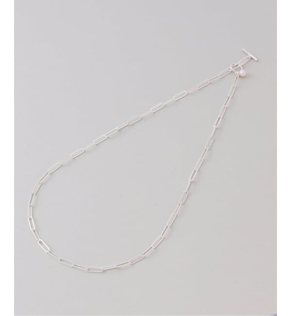 Spick and Span「【SAMH by LILAS】パールTバークリップチェーンネックレス SV」|ネックレス|
