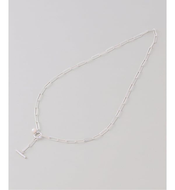Spick and Span「【SAMH by LILAS】パールTバークリップチェーンネックレス SV」|ネックレス|