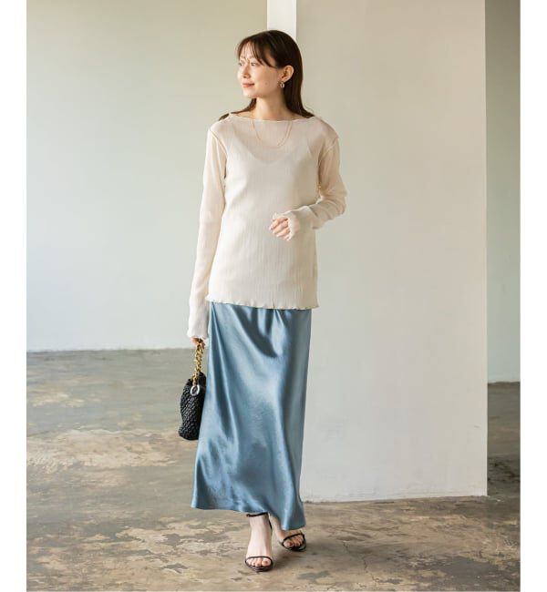 NOBLE「《追加予約》シアークレープジャージロングTシャツ」|Tシャツ・カットソー|