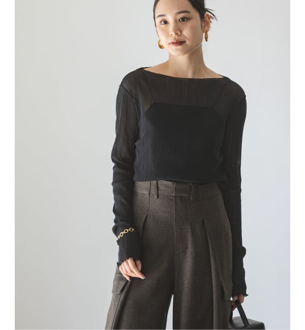 NOBLE「《追加予約》シアークレープジャージロングTシャツ」|Tシャツ・カットソー|