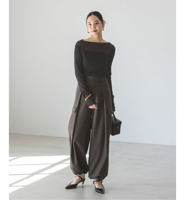 NOBLE「《追加予約》シアークレープジャージロングTシャツ」|Tシャツ・カットソー|