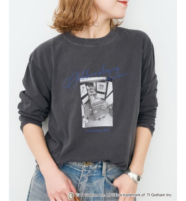 Spick and Span「《予約》GOOD ROCK SPEED / グッドロックスピード 別注 LIFE PC ロンT」|Tシャツ・カットソー|ブラック A