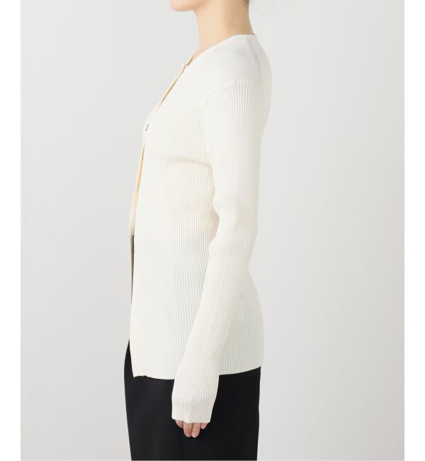 HARDY NOIR「リブクルーネックカーディガン」|ニット・セーター|